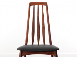 Mid-Century Modern Danish set of 8 chairs in Rio rosewood model Eva by Niels Kofoed 