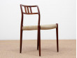 Mid-Century  modern scandinavian set of 6 chairs by Niel Møller in Rio rosewood.