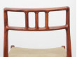 Mid-Century  modern scandinavian set of 6 chairs by Niel Møller in Rio rosewood.