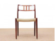 Mid-Century  modern scandinavian set of 6 chairs by Niel Møller in Rio rosewood.