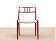 Mid-Century  modern scandinavian set of 6 chairs by Niel Møller in Rio rosewood