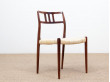 Mid-Century  modern scandinavian set of 6 chairs by Niel Møller in Rio rosewood