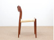 Mid-Century  modern scandinavian set of 6 chairs by Niel Møller in Rio rosewood