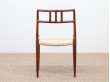 Mid-Century  modern scandinavian set of 6 chairs by Niel Møller in Rio rosewood