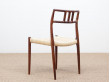 Mid-Century  modern scandinavian set of 6 chairs by Niel Møller in Rio rosewood