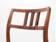 Mid-Century  modern scandinavian set of 6 chairs by Niel Møller in Rio rosewood