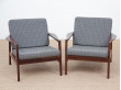 Mid-Century  modern scandinavian pair of armchairs 