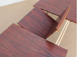 Mid-Century  modern scandinavian dining table in Rio rosewood 8/12 seats by Helge Vestergaard Jensen