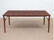 Mid-Century  modern scandinavian dining table in Rio rosewood 8/12 seats by Helge Vestergaard Jensen