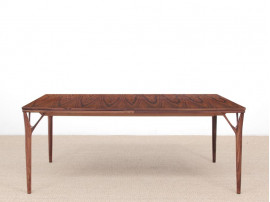 Mid-Century  modern scandinavian dining table in Rio rosewood 8/12 seats by Helge Vestergaard Jensen