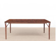 Mid-Century  modern scandinavian dining table in Rio rosewood 8/12 seats by Helge Vestergaard Jensen