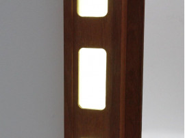 Mid-Century  modern scandinavian mirror in teak, with light