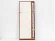 Miroir scandinave en teck, lumineux avec tablette.