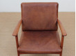 Mid-Century Modern Danish pair of  lounge chairs in teak model PJ 112 by Ole Wanscher