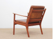 Mid-Century Modern Danish pair of  lounge chairs in teak model PJ 112 by Ole Wanscher