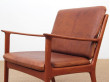 Mid-Century Modern Danish pair of  lounge chairs in teak model PJ 112 by Ole Wanscher