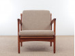 Mid-Century Modern Danish pair of  lounge chairs in teak model Kuba by Bertil Fridhagen