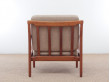 Mid-Century Modern Danish pair of  lounge chairs in teak model Kuba by Bertil Fridhagen