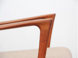 Mid-Century Modern Danish pair of  lounge chairs in teak model Kuba by Bertil Fridhagen