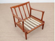 Mid-Century Modern Danish pair of  lounge chairs in teak model Kuba by Bertil Fridhagen