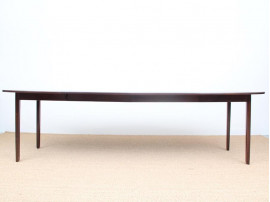 Mid-Century  modern scandinavian dining table in mahogany 8/12 seats by Ole Wanscher