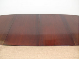 Mid-Century  modern scandinavian dining table in mahogany 8/12 seats by Ole Wanscher