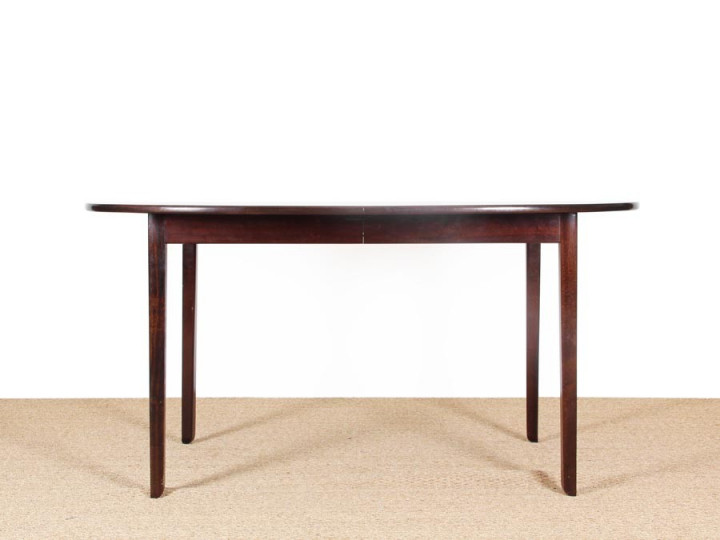 Mid-Century  modern scandinavian dining table in mahogany 8/12 seats by Ole Wanscher