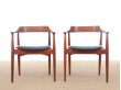 Mid-Century  modern scandinavian pair of armchairs model ST-750 by Arne Wahl Iversen 