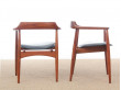 Mid-Century  modern scandinavian pair of armchairs model ST-750 by Arne Wahl Iversen 