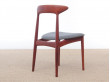 Mid-Century  modern scandinavian set of 4 teak dinning chairs by Kurt Østervig