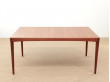 Mid-Century Modern danish extendable dining table in teak by H.W. Klein for Bramin, 6/8 seats.