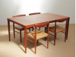 Mid-Century Modern danish extendable dining table in teak by H.W. Klein for Bramin, 6/8 seats.