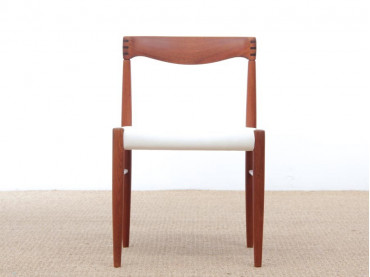 Mid-Century Modern scandinavian set of  4 dining chairs in teak by H.W. Klein