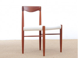 Mid-Century Modern scandinavian set of  4 dining chairs in teak by H.W. Klein