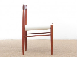 Mid-Century Modern scandinavian set of  4 dining chairs in teak by H.W. Klein