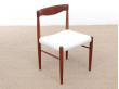 Mid-Century Modern scandinavian set of  4 dining chairs in teak by H.W. Klein