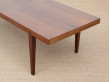 Mid-Century  modern scandinavian coffee table in Rio rosewood by Severin Hansen