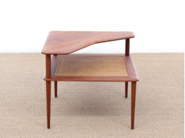 Table basse scandinave d'angle en teck modèle Minerva