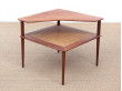 Table basse scandinave d'angle en teck modèle Minerva