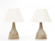 Pair of ceramic table lamps. Glazed stoneware. Unique pieces.