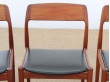 Mid-Century  modern scandinavian set of 4 teak dining chairs 