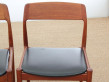 Mid-Century  modern scandinavian set of 4 teak dining chairs 