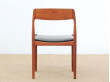 Mid-Century  modern scandinavian set of 4 teak dining chairs 