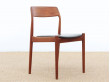 Mid-Century  modern scandinavian set of 4 teak dining chairs 