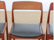 Mid-Century  modern scandinavian set of 4 teak dining chairs 