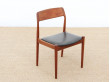 Mid-Century  modern scandinavian set of 4 teak dining chairs 