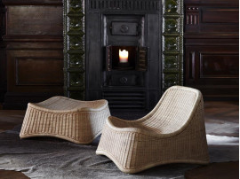 Fauteuil et repose pieds scandinave modèle Chill, Nouvelle édition.