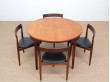 Mid-Century Modern scandinaviandiner set in teak by Hans Olsen