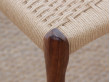 Mid-century modern stool model 78A walnut by Niels Møller. New édition