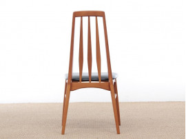 Mid-Century Modern Danish set of 6 chairs in teak model Eva by Niels Kofoed 